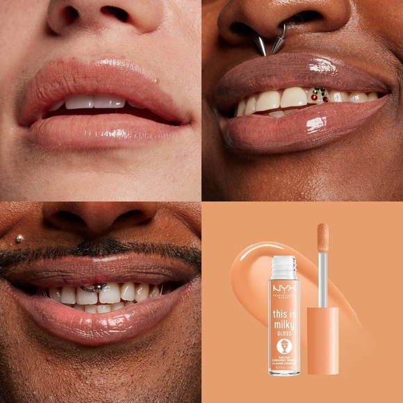 NYX This is Milky Gloss Salted Caramel Shake Hydrating Shine Lip Gloss - Picture 4 of 5